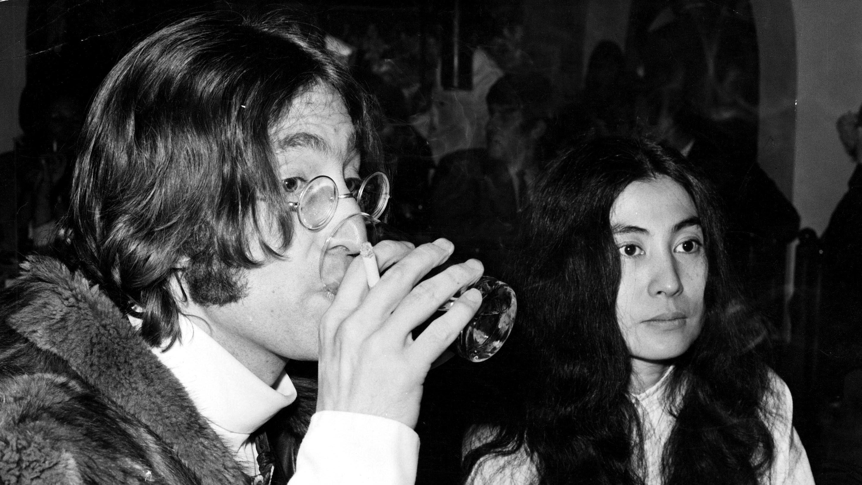 John Lennon y Yoko Ono en Nueva York, años 70