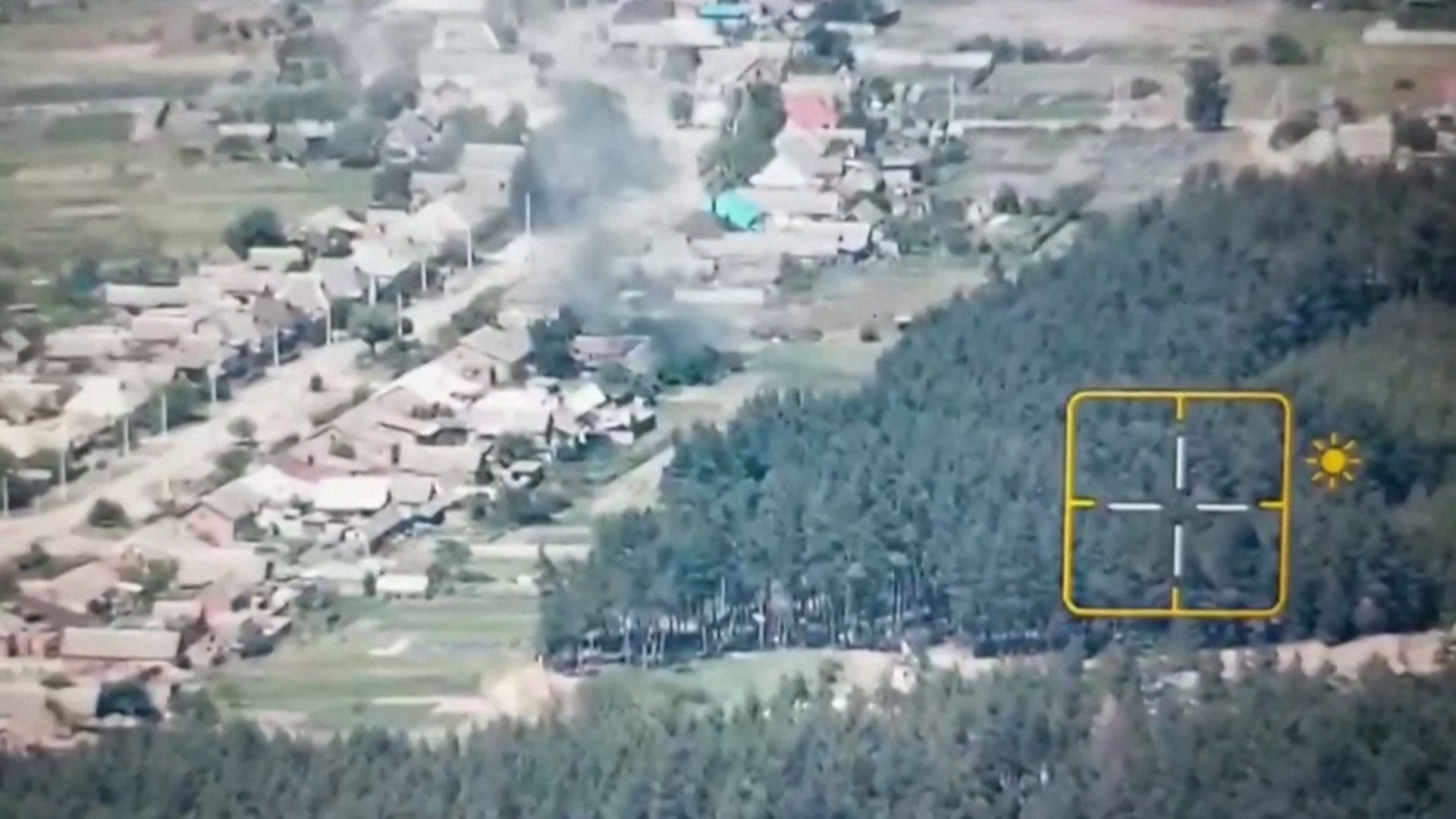 Imágenes de un dron muestran los bombardeos dentro de Rusia