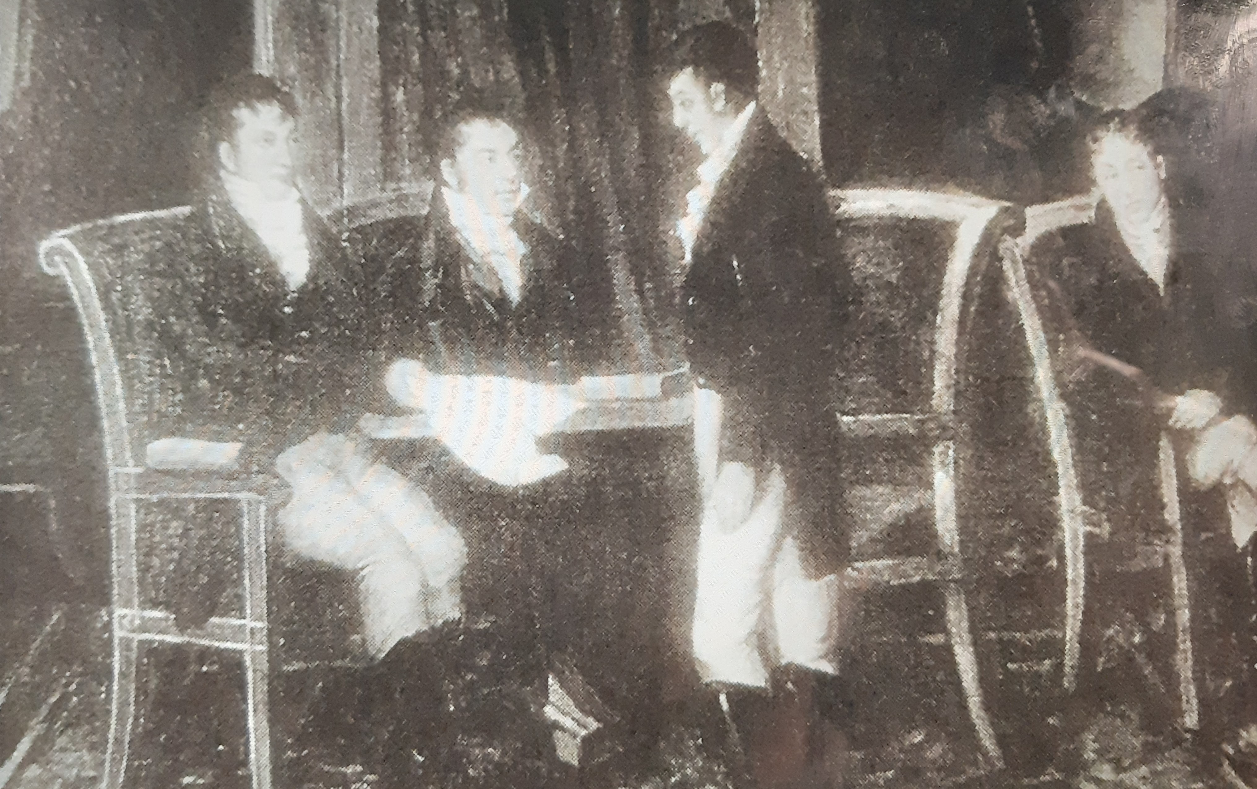 Rivadavia, junto a Belgrano y a Sarratea, en misión diplomática en Londres, 1815.