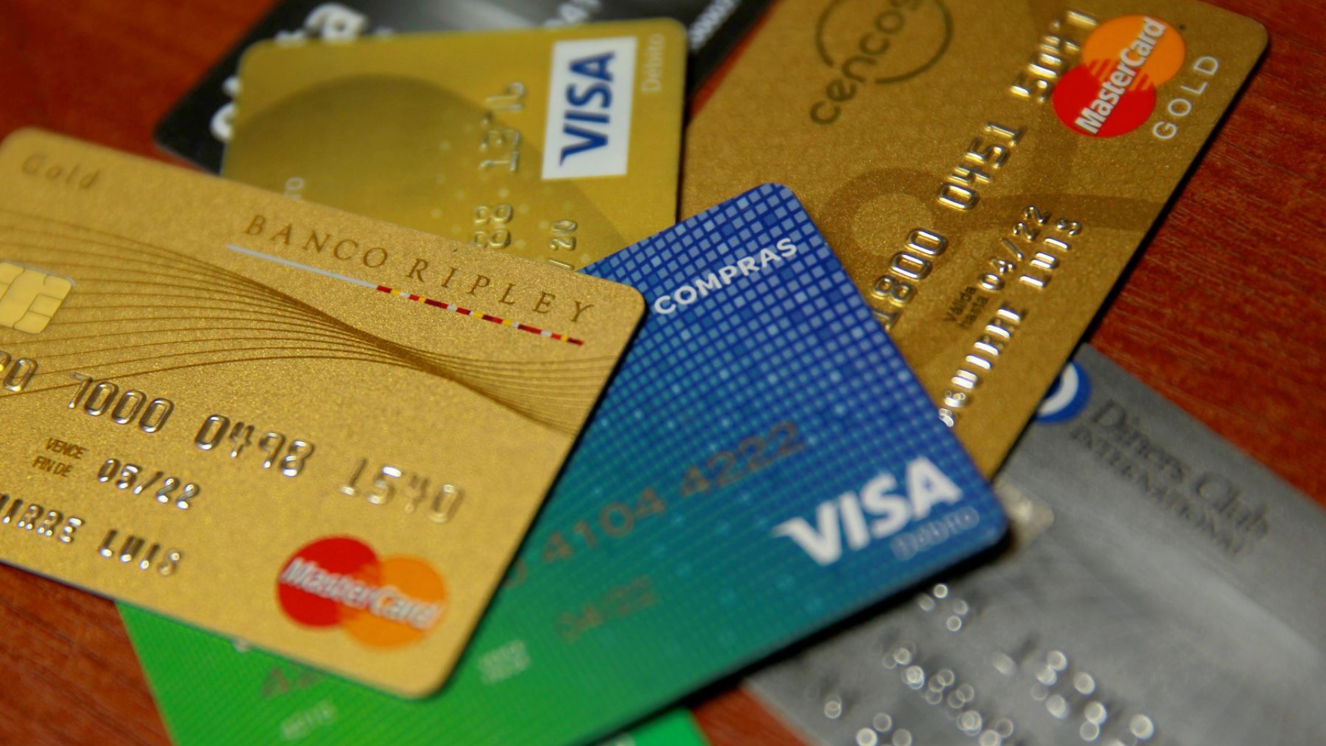 Tarjetas de crédito y débito.
Foto: Andina