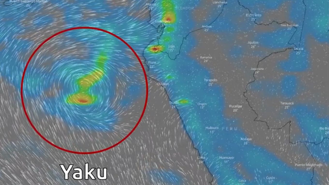 Ciclón Yaku intensifica lluvias y tormentas en el norte del Perú y Ecuador