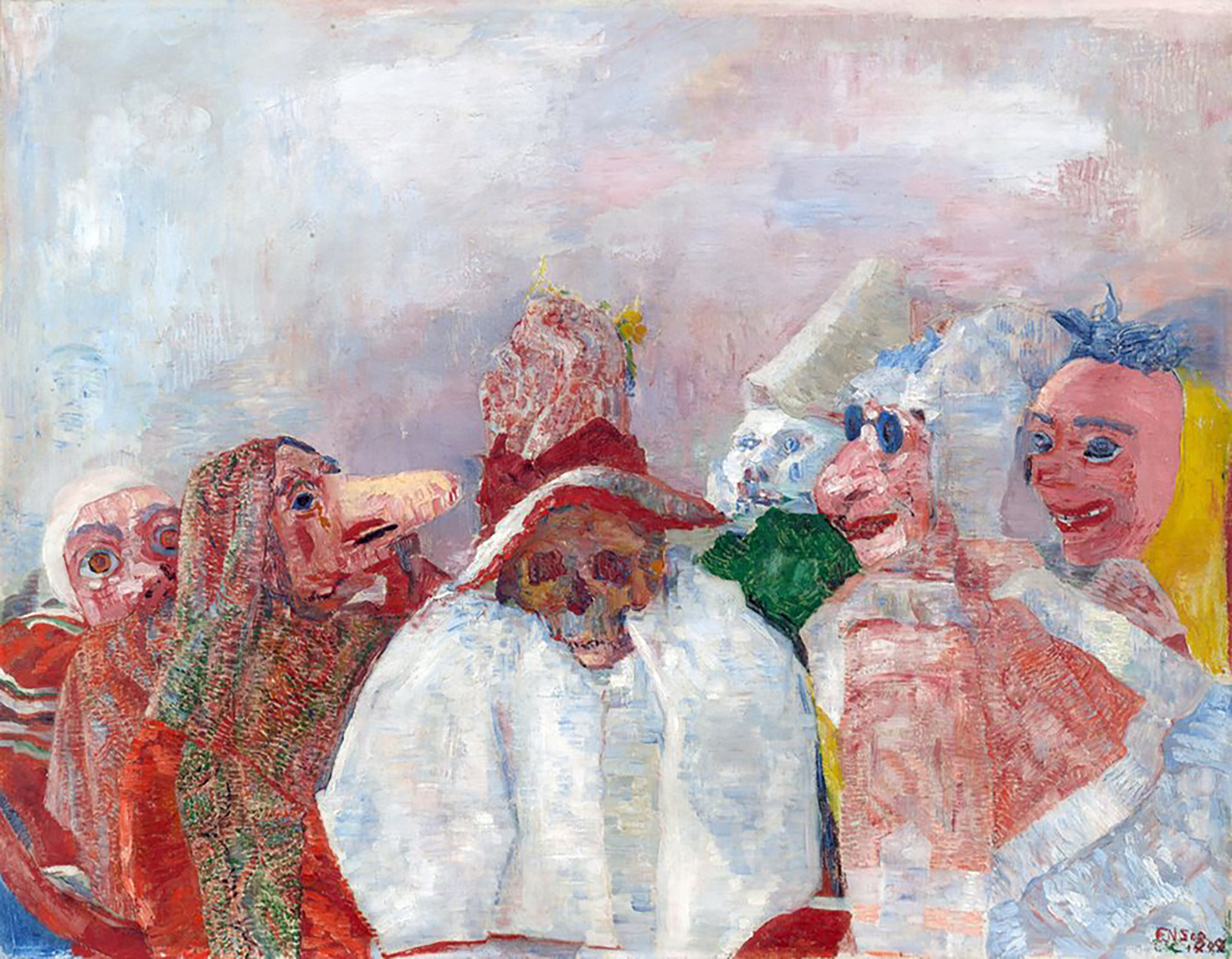 "Máscaras ante la muerte", del artista belga James Ensor.