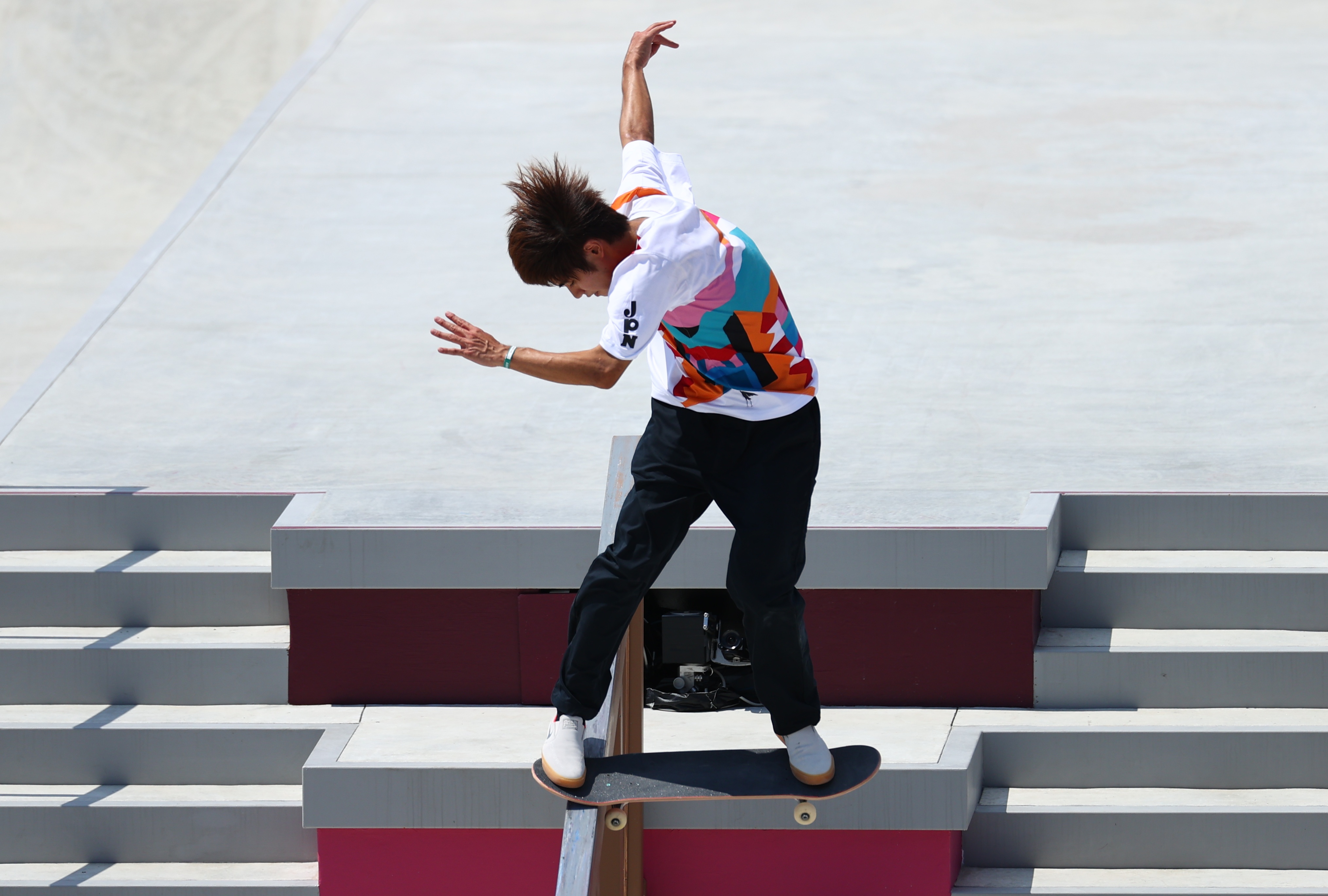Tokyo 2020 Olympics - Skateboarding - Men's Street - Final - Ariake Urban Sports Park - Tokyo, Japan - July 25, 2021. Yuto Horigome of Japan in action. REUTERS/Lucy Nicholson