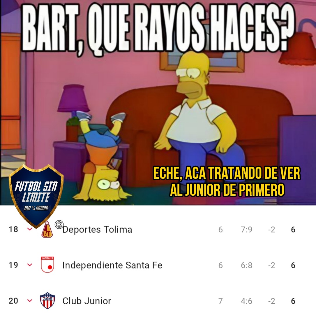 Los mejores memes que dejó una nueva derrota del Junior de Barranquilla ante Envigado por Liga BetPlay I-2023. Fútbol Sin Límite.
