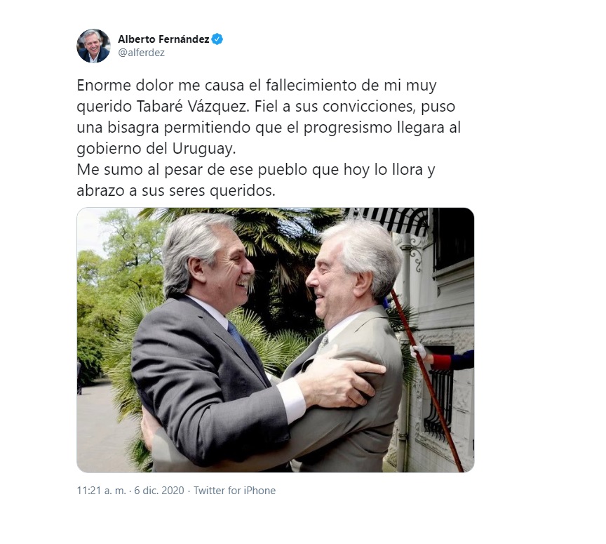 El mensaje de Alberto Fernández