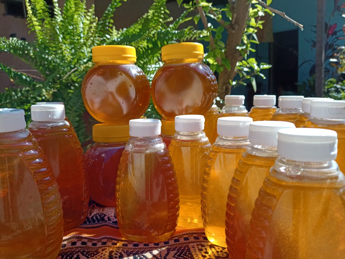 Miel 100% natural y orgánica, de la cosecha de Alicia Tomaszuck, que cuenta que en su mayoría deben exportar por la falta de un mercado interno en la Argentina