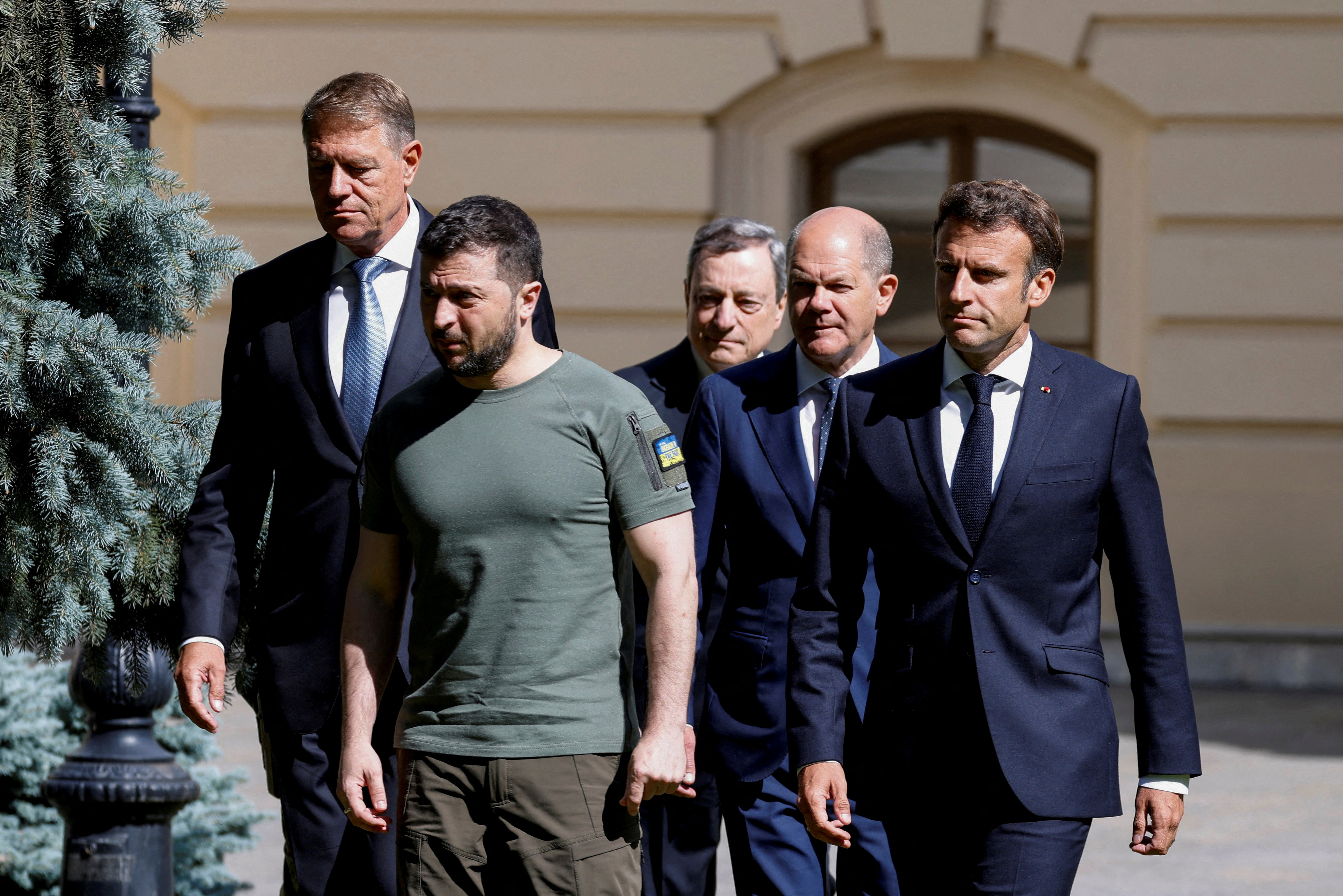 FILE PHOTO: Macron, Scholz, Iohannis and Draghi meet Ukrainian President Volodymyr Zelenskiy