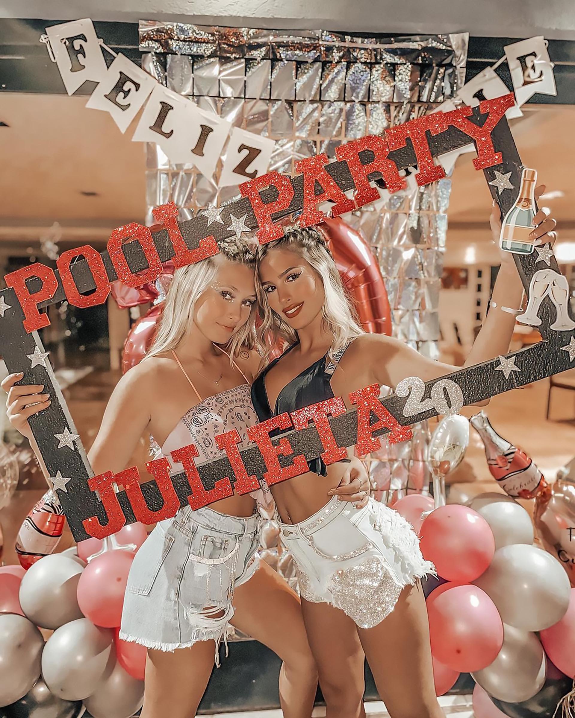 Julieta Poggio ya había festejado su cumpleaños con una pool party (Fotos: Instagram)