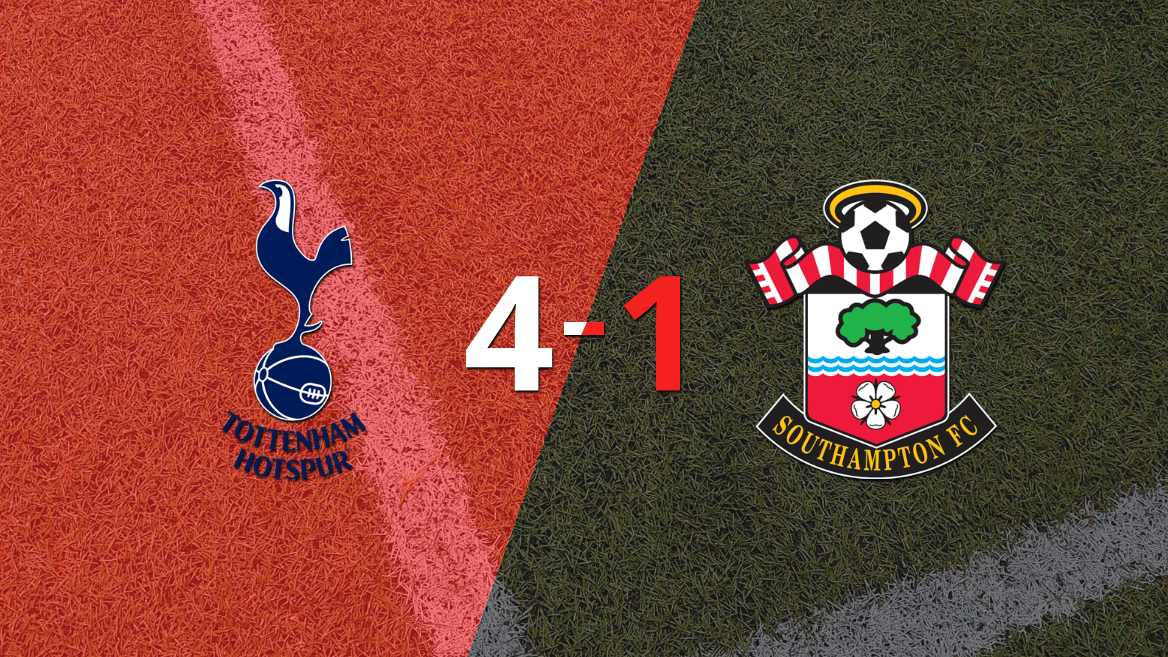 Tottenham le pasó por encima 4-1 a Southampton