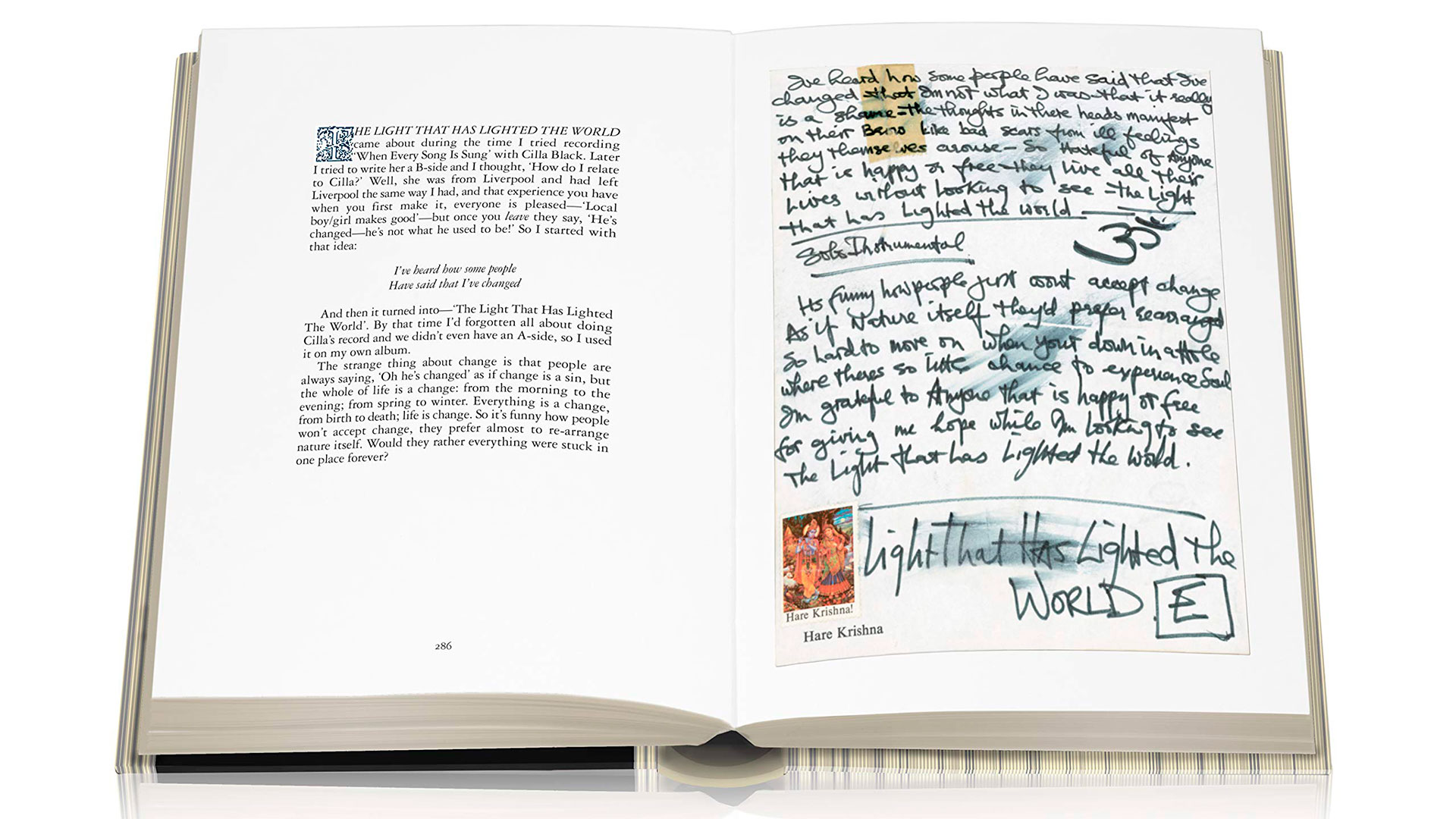 La autobiografía de George Harrison, "I me mine" tiene casi 600 páginas con prefacio de su esposa, Olivia, fotos inéditas y manuscritos de sus canciones