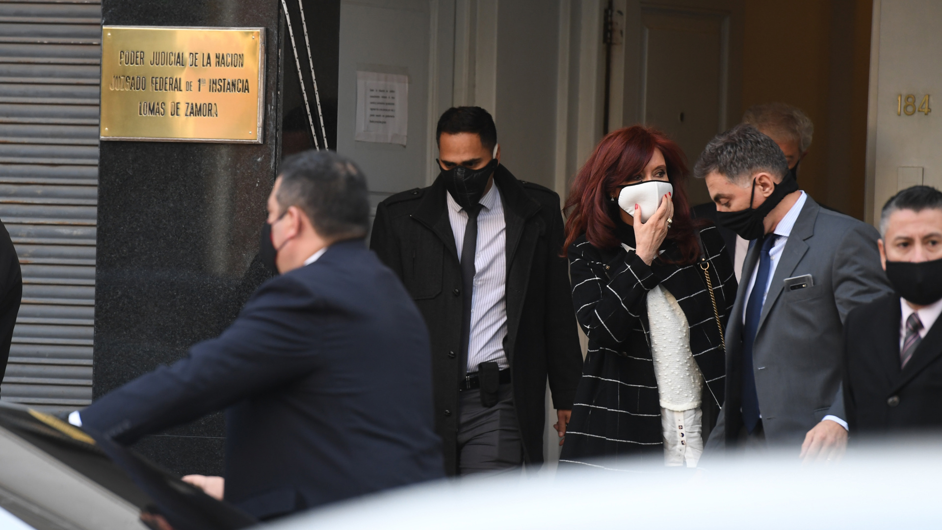 Cristina Kirchner en los tribunales de Lomas de Zamora