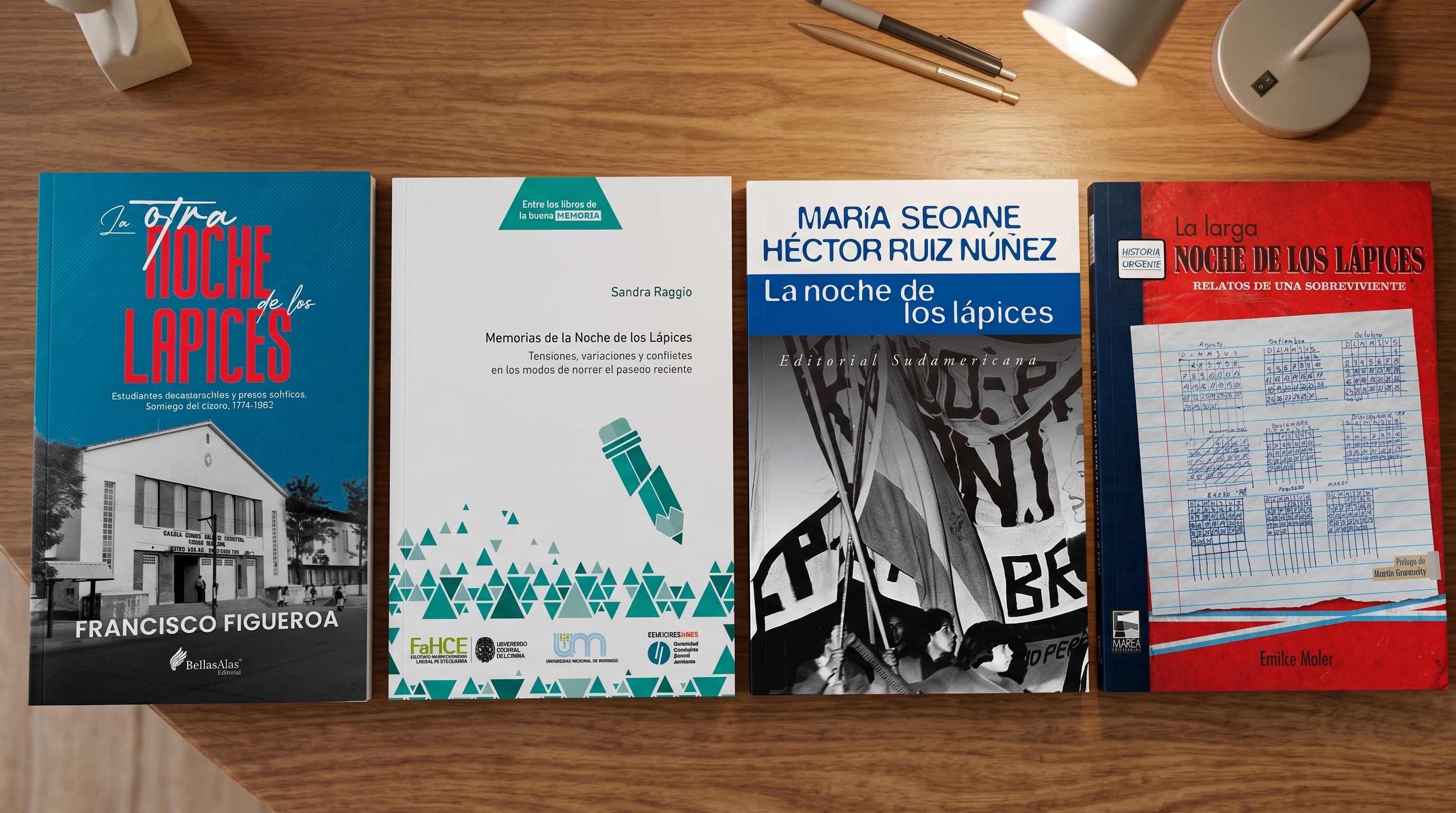 50 a&ntilde;os de la Noche de los L&aacute;pices: 4 libros sobre la memoria de las aulas
