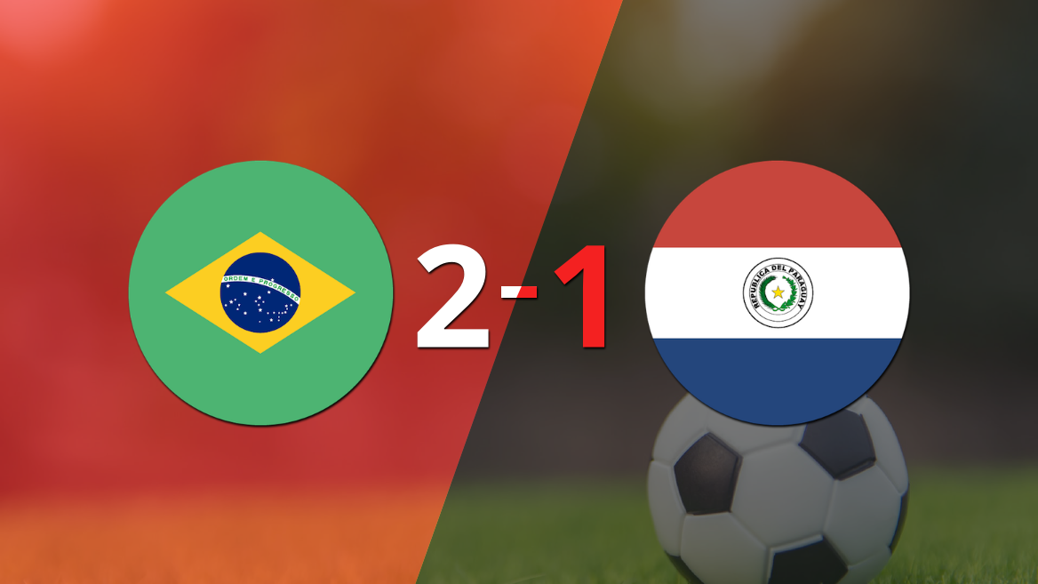 Brasil sacó los 3 puntos en casa al vencer 2-1 a Paraguay