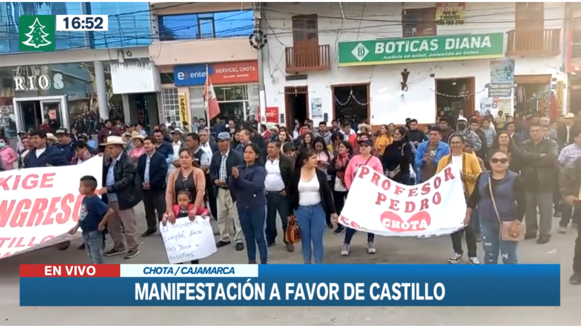 Manifestantes protestan a favor de Pedro Castillo.
Foto: Canal N