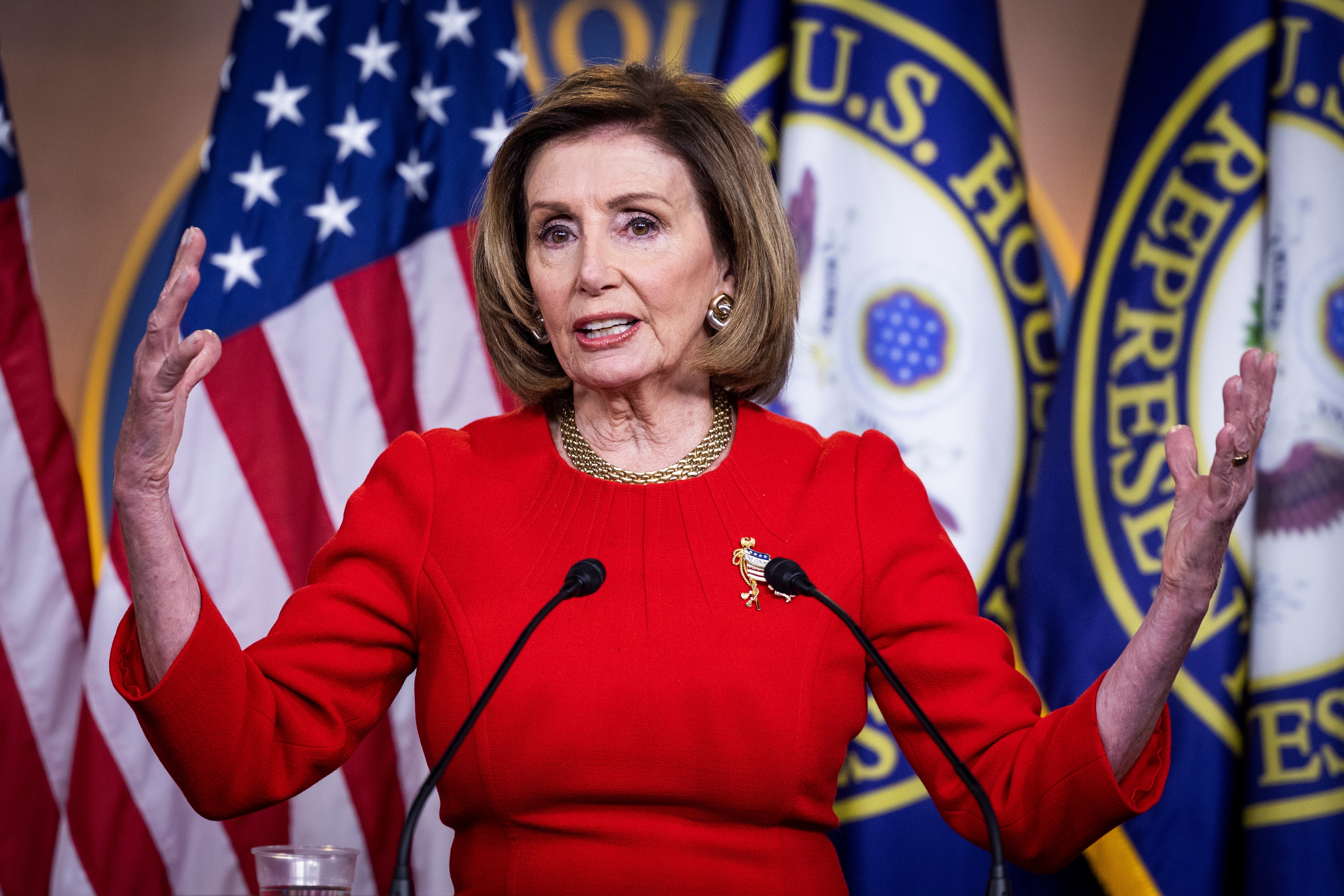En la imagen, la presidenta de la Cámara de Representantes de EE.UU., Nancy Pelosi. EFE/EPA/JIM LO SCALZO/Archivo