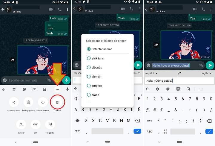 Detectar idioma en Telegram. (foto: El Androide Feliz)