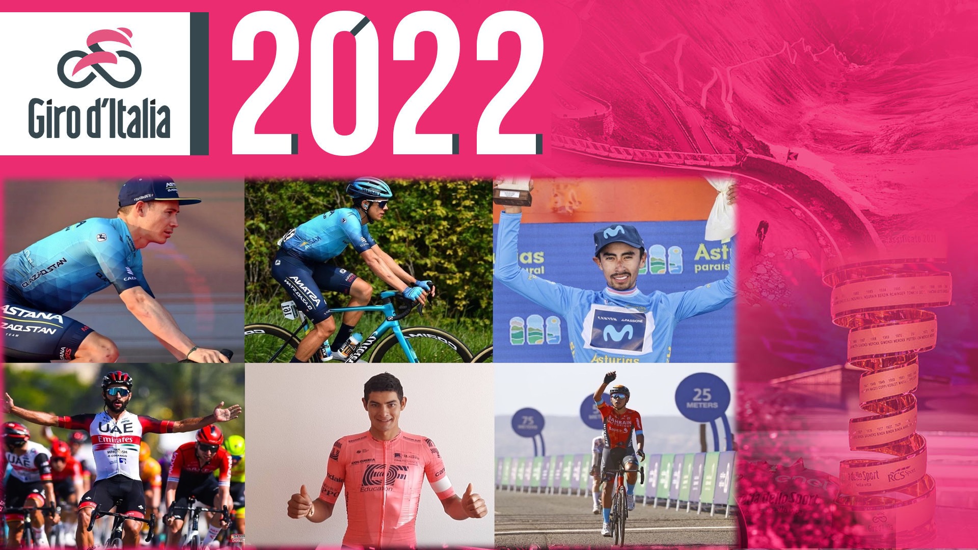 Lopez, Tejada, Sosa, Gaviria, Comerco e Futroko si sfideranno nell'edizione 2022 della 'Maglia Rosa' dopo l'Egan Bernal.