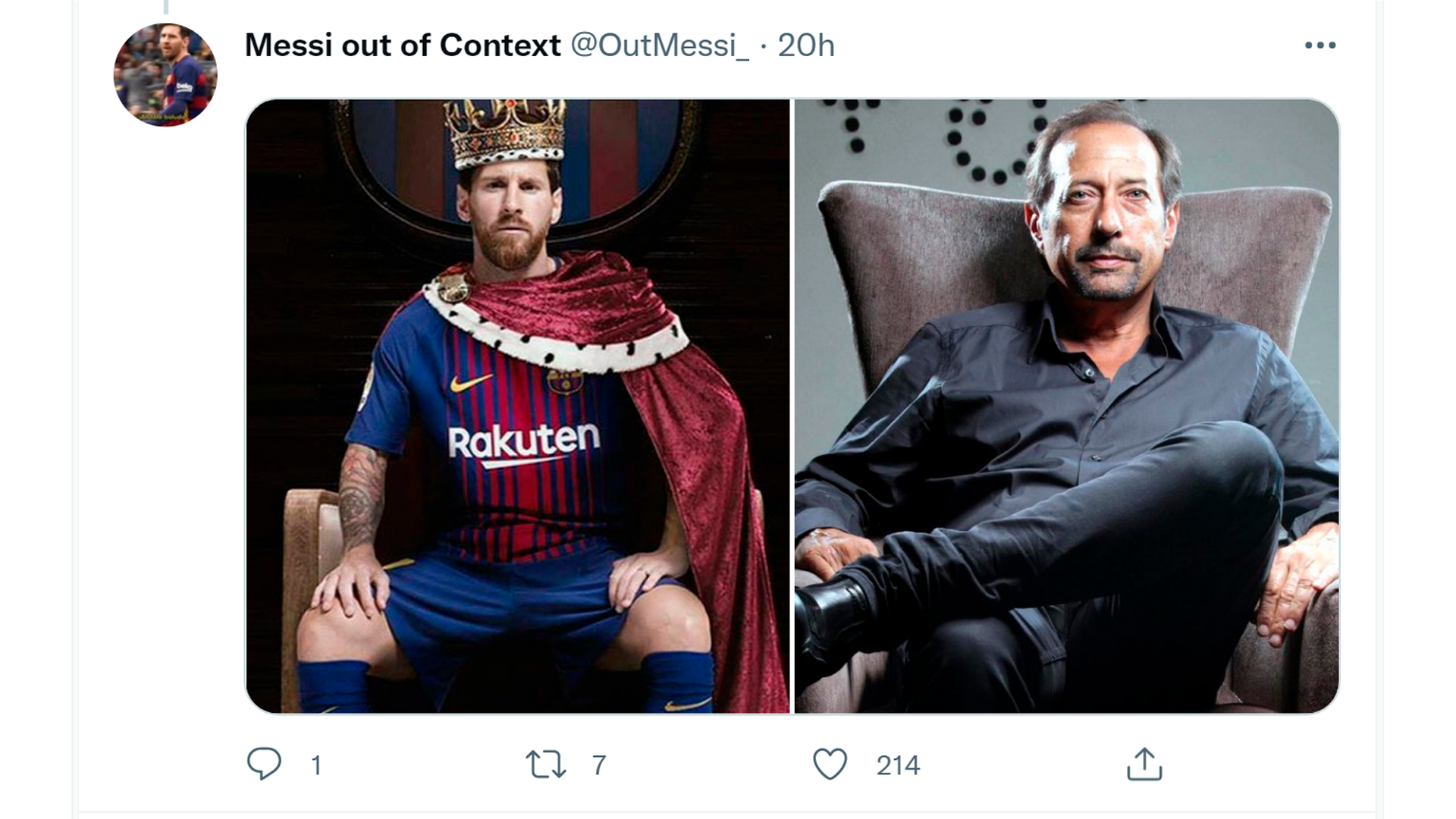Messi y Francella, en el trono