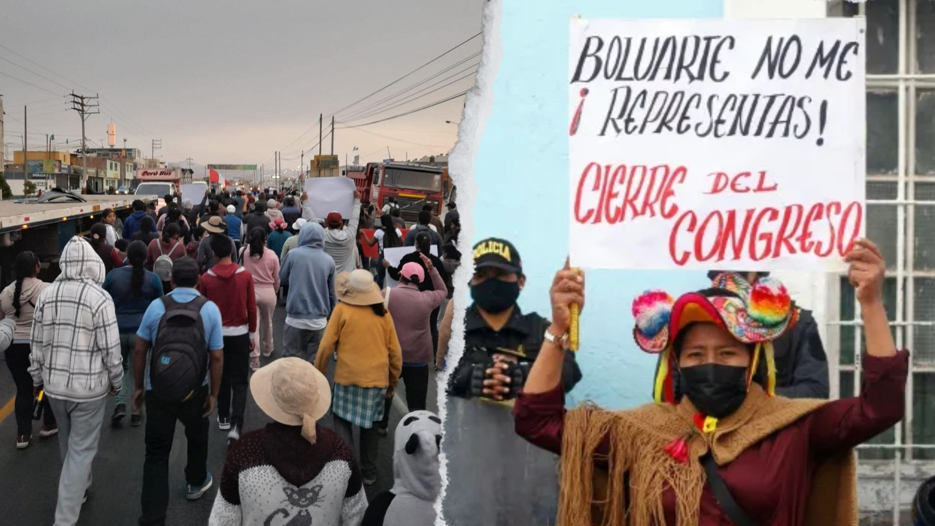 Marcha contra el Congreso y Dina Boluarte: así se viven las protestas a favor de Pedro Castillo