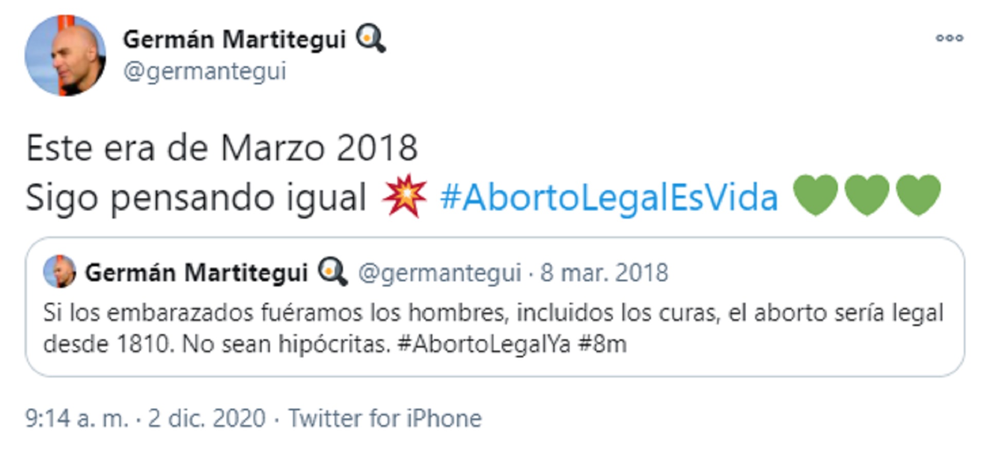 El tuit de Germán Martitegui