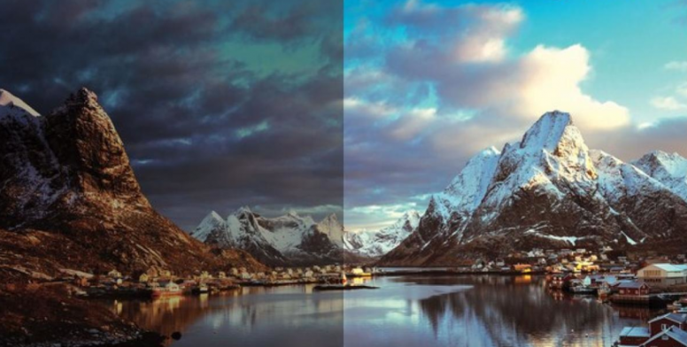 A la izquierda: una foto tomada sin el modo HDR. A la derecha: una foto tomada con el modo HDR activado. (foto: Mi Comunity)