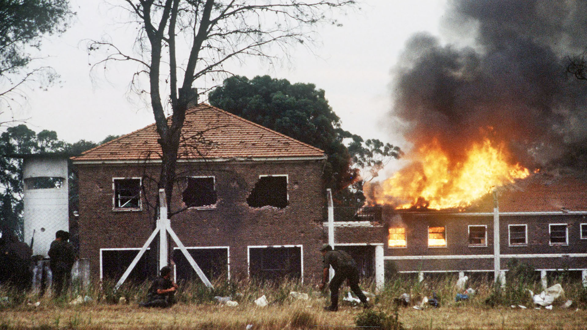 Copamiento del regimiento de la Tablada, en 1989 (NA)
