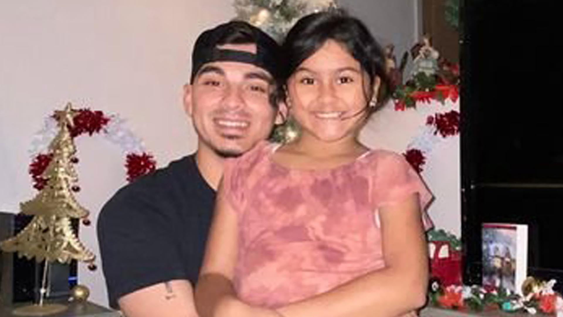 Amerie Jo Garza, vÃ­ctima de la masacre, y su padre, Angel Garza