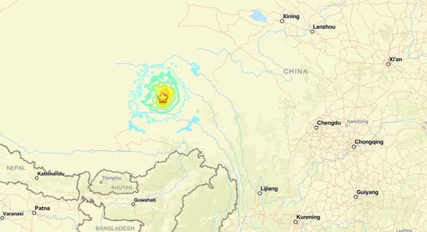 Un terremoto de magnitud 7,0 sacudi&oacute; el T&iacute;bet: al menos 16 muertos y m&aacute;s de 30 heridos