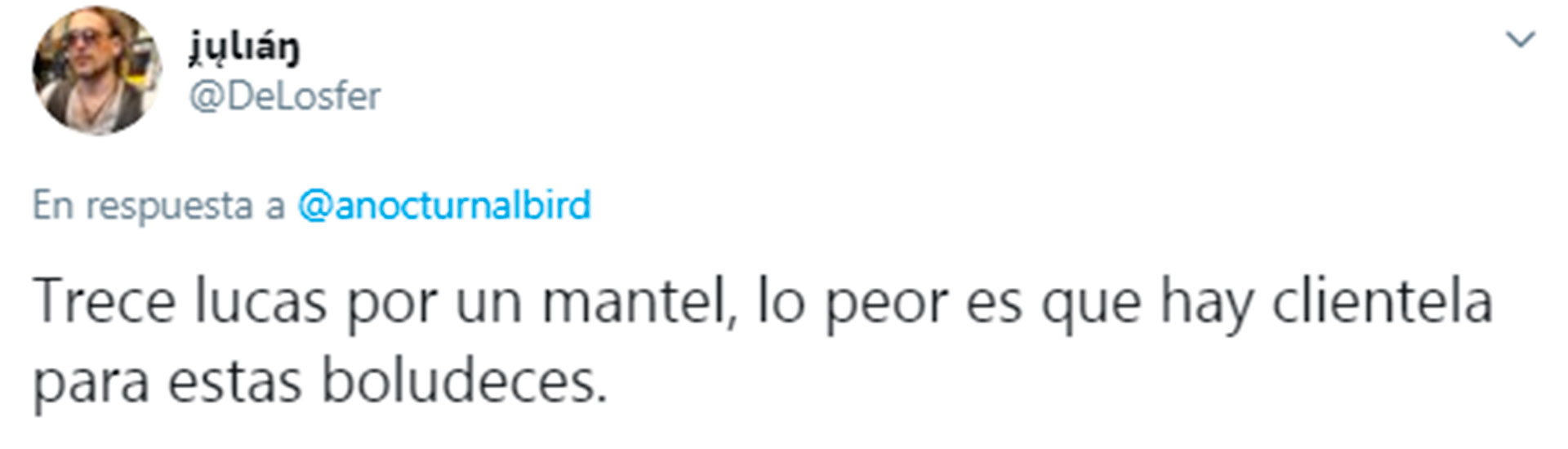 En Twitter, varias personas cuestionaron el precio de los pañuelos que confecciona Dolores