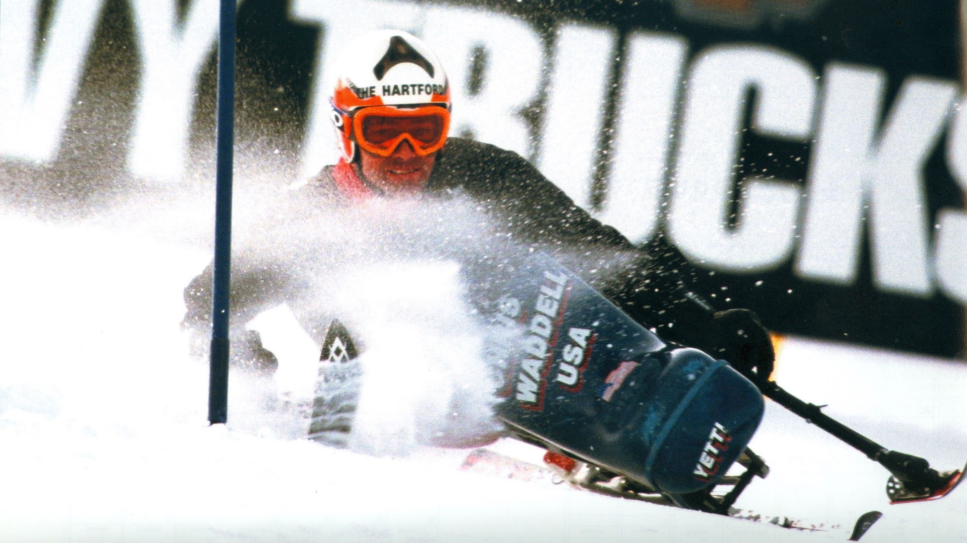 Chris Waddell on course during his ski racing days (Waddell)