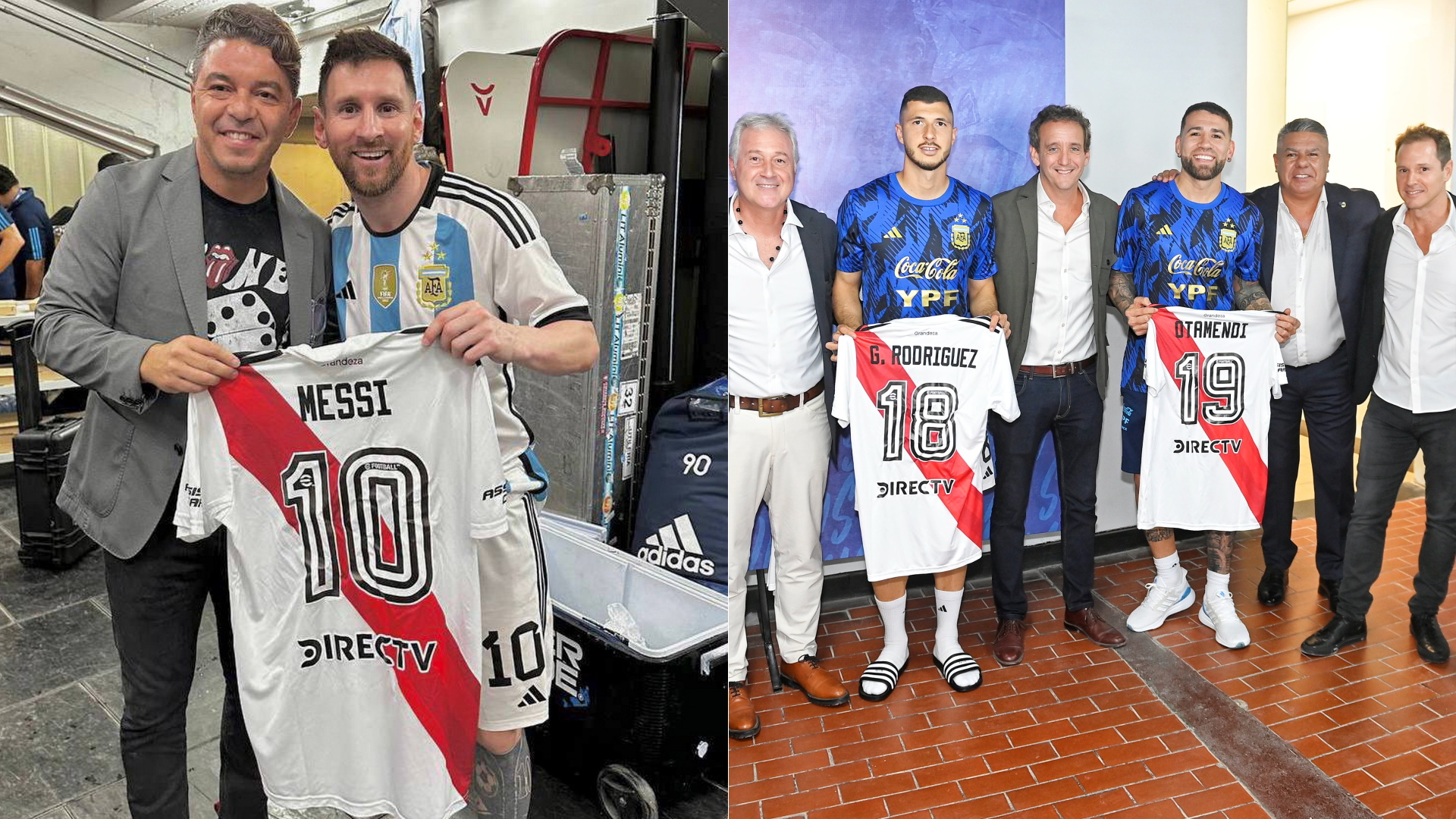 La foto de Marcelo Gallardo con Lionel Messi que enloqueció a los hinchas de River Plate y el guiño de Nicolás Otamendi