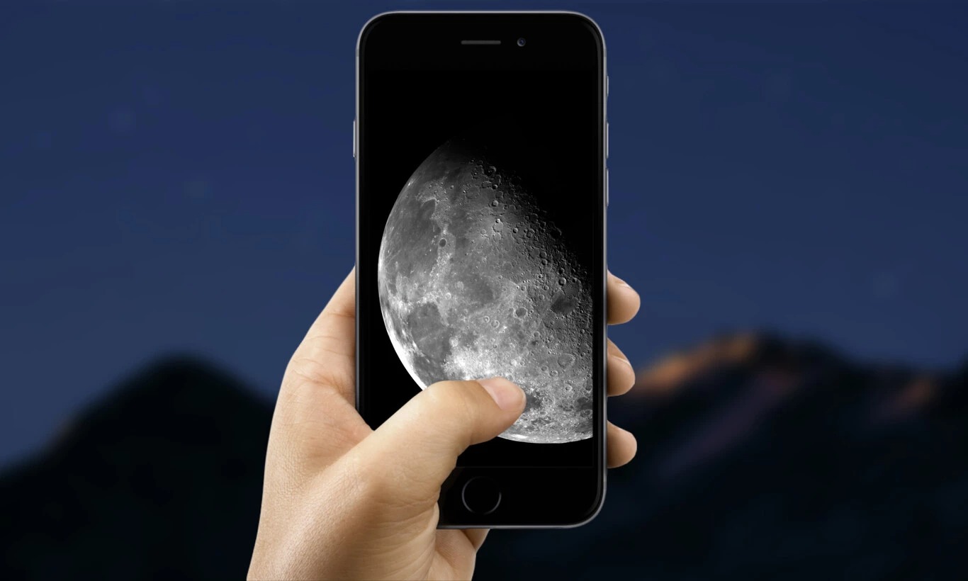 Wie man mit einem iPhone Bilder vom Mond macht  (Apfelkugel)