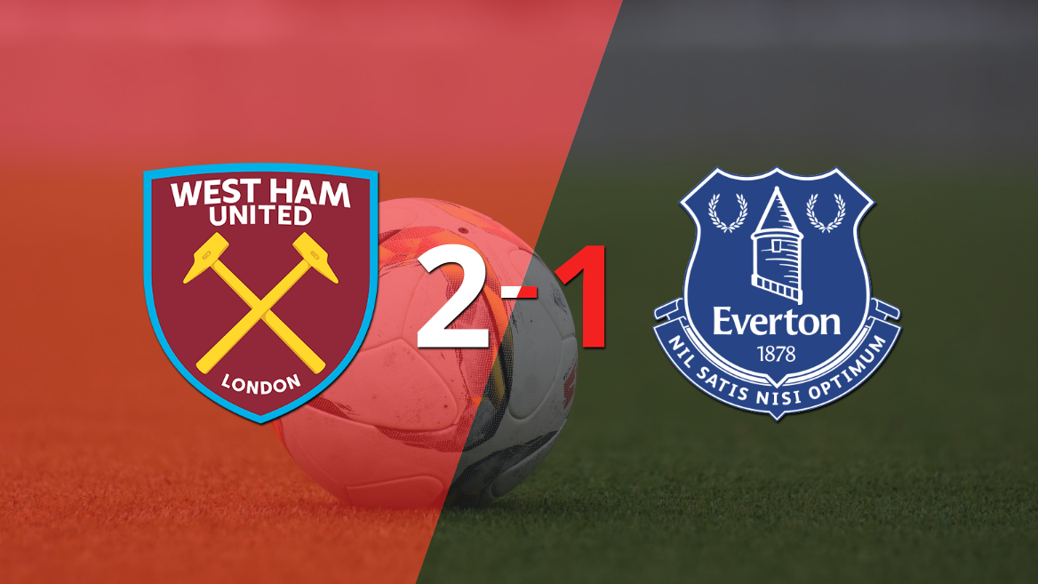 West Ham United logró una victoria de local por 2 a 1 frente a Everton