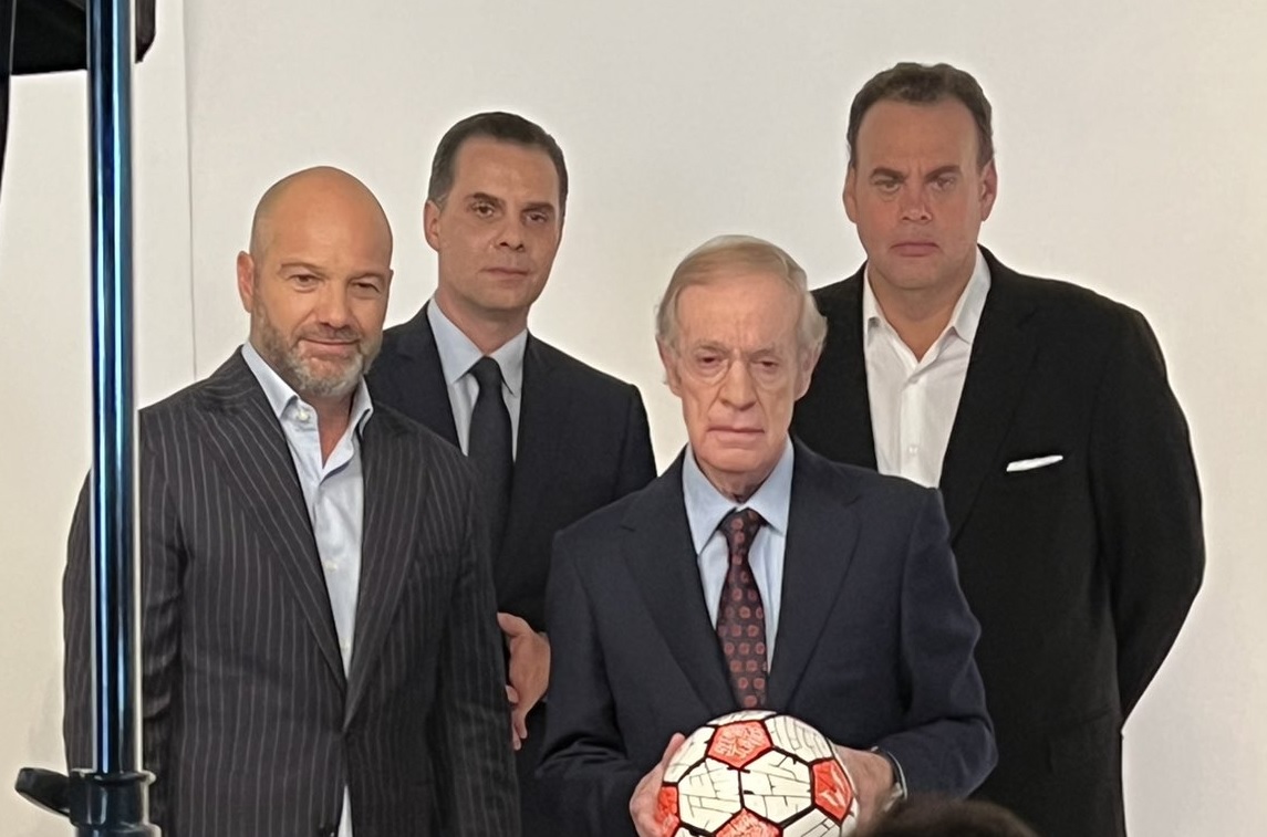 José Ramón Fernández, Christian Martinoli, David Faitelson y Doctor García tuvieron reencuentro en Qatar 2022 (Twitter/ @Faitelson_ESPN)
