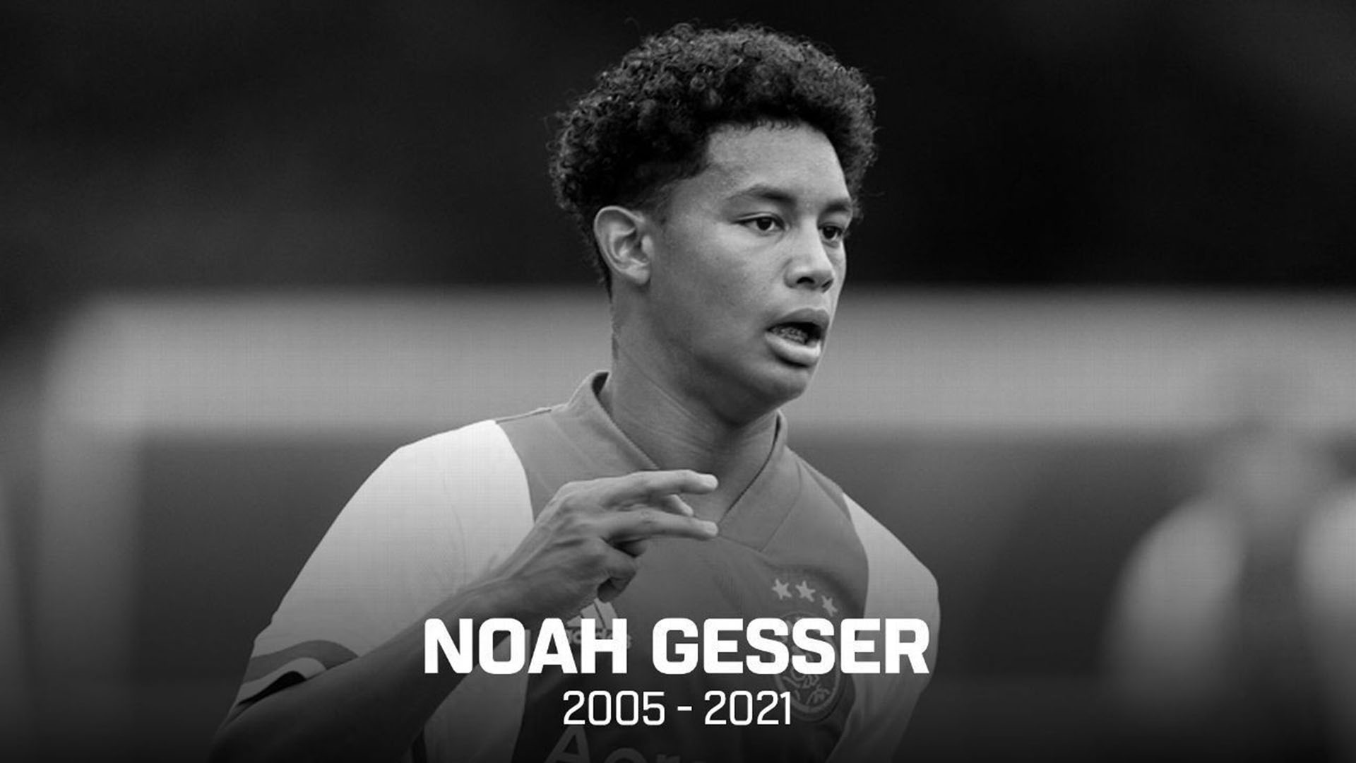 Noah Gesser, promesa del Ajax, falleció a los 16 años en un accidente automovilístico.