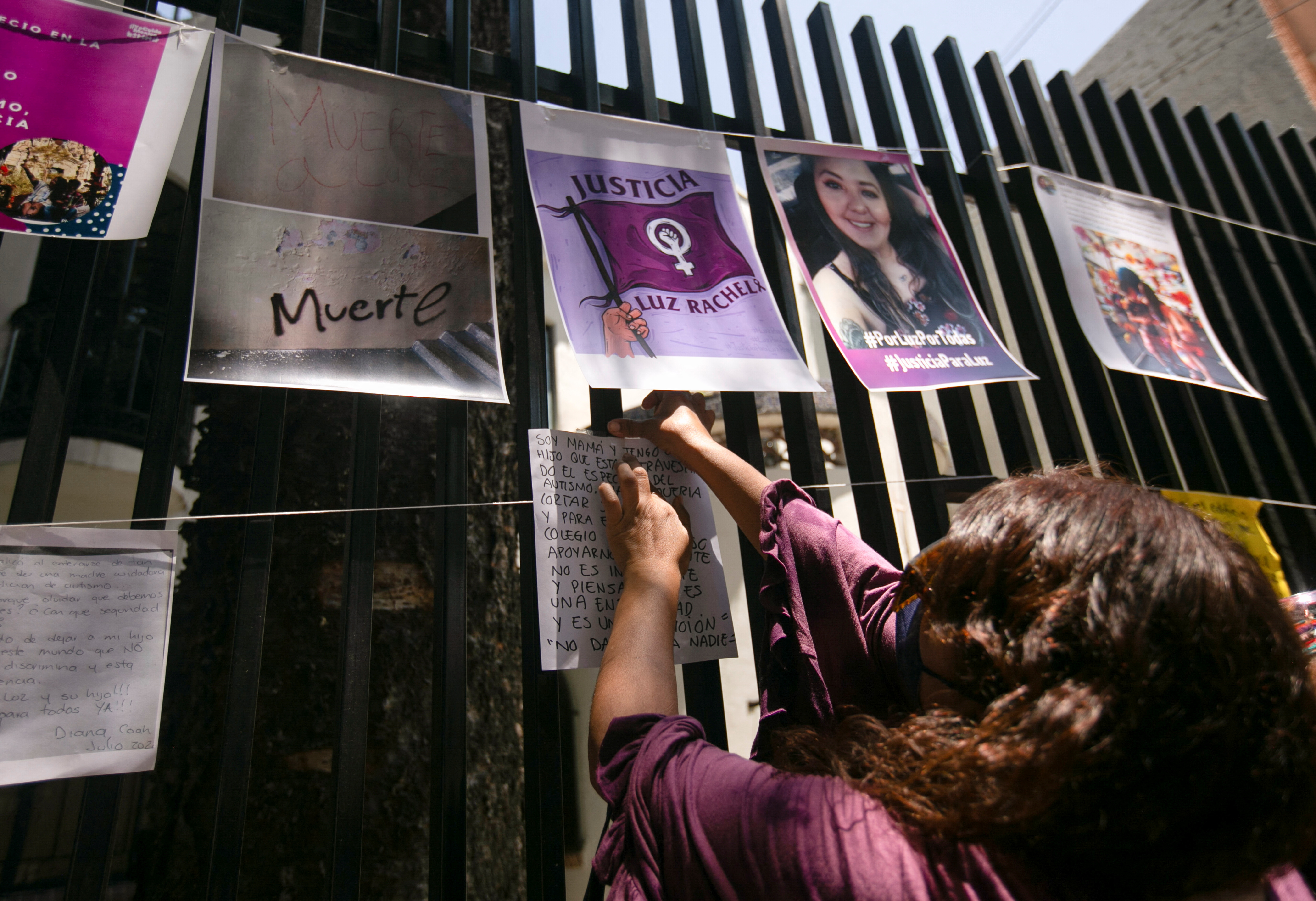 Protestas por el feminicidio de Luz Raquel Padilla (Foto: REUTERS/Quetzalli Nicte-Ha)