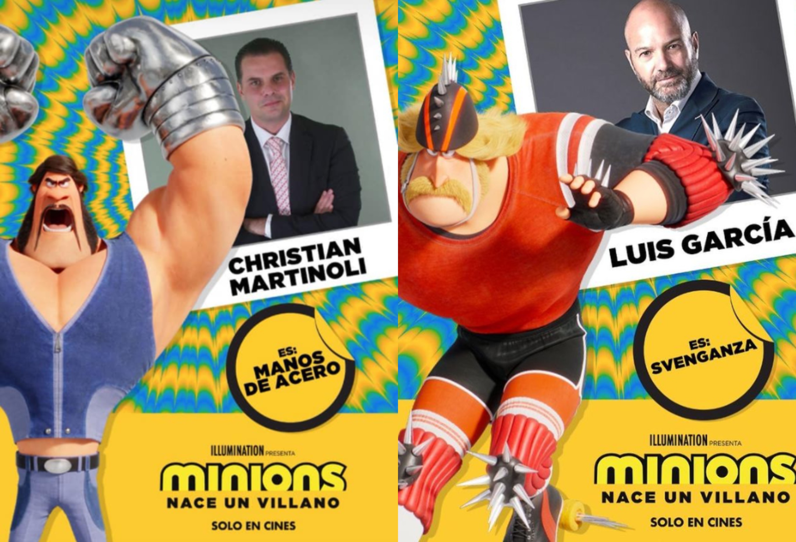 Christian Martinoli y Luis García 'aparecerán' en "Minions 2" Foto: Especial Infobae/@garciaposti/@cmartinolimx