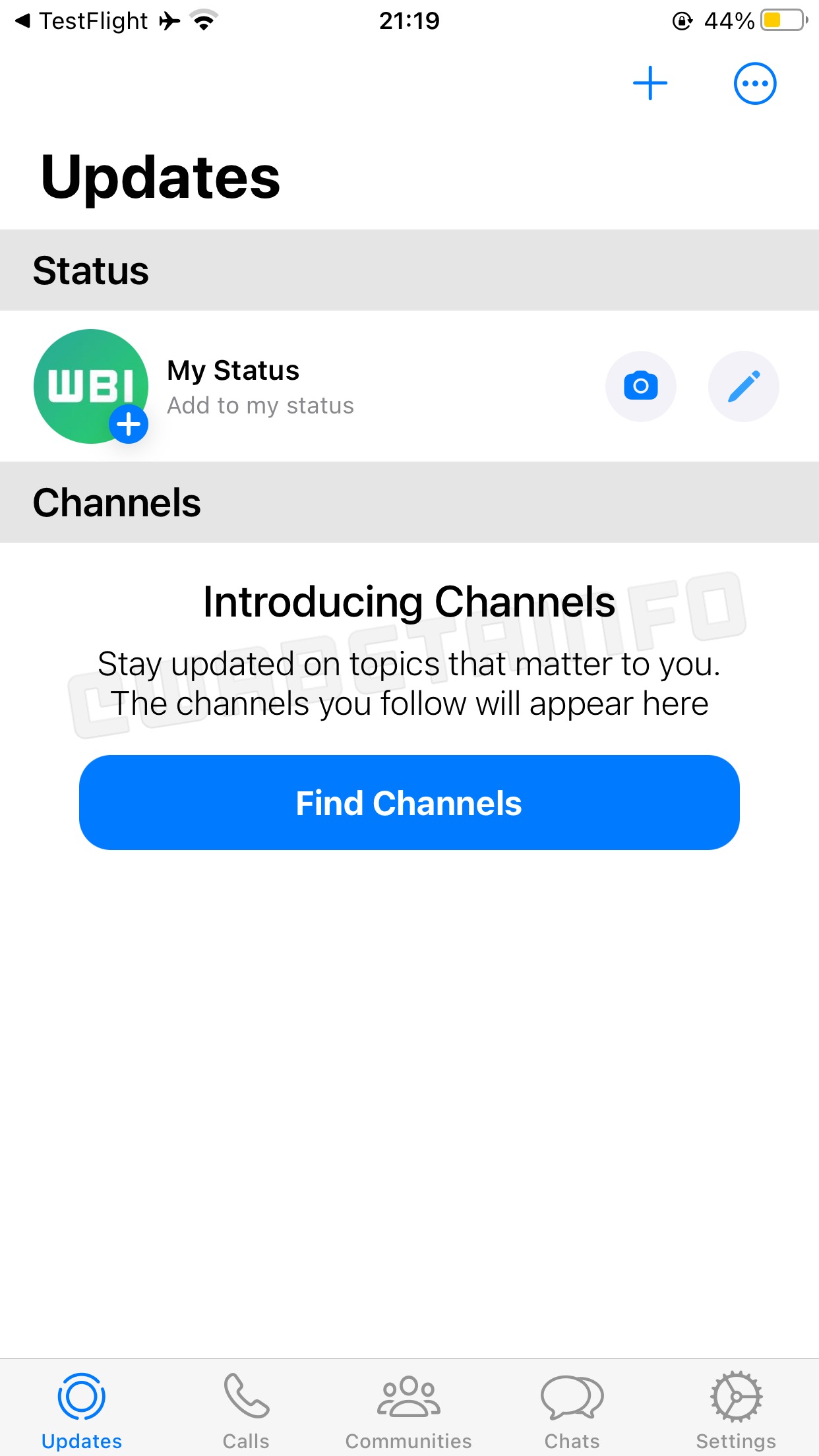 WhatsApp trabaja en el desarrollo de la sección "Canales" para difundir información. (WABetaInfo)