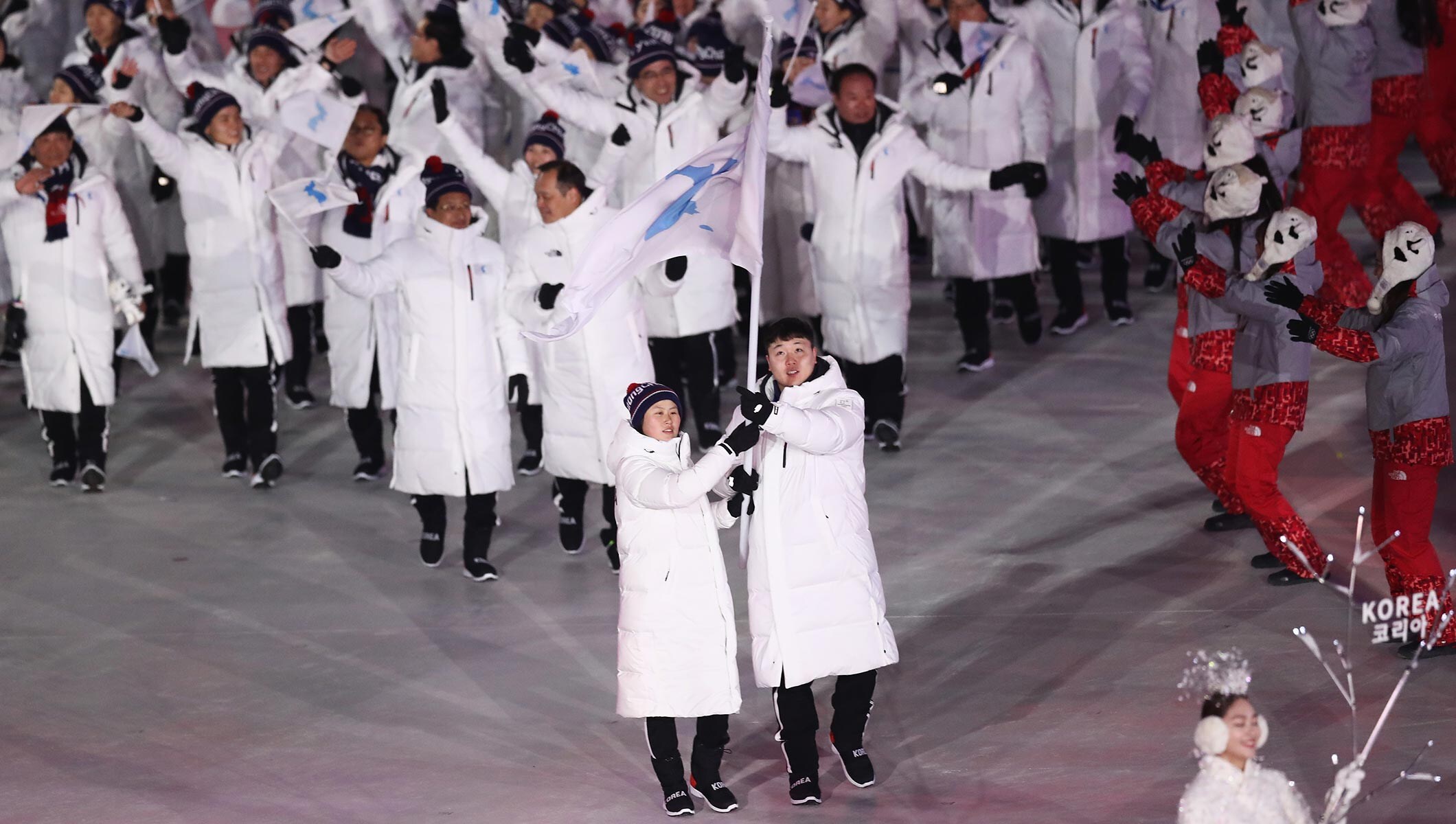 The Unified Korean Team at the 2018 Winter Olympics Opening Ceremony in Pyeongchang (IOC)