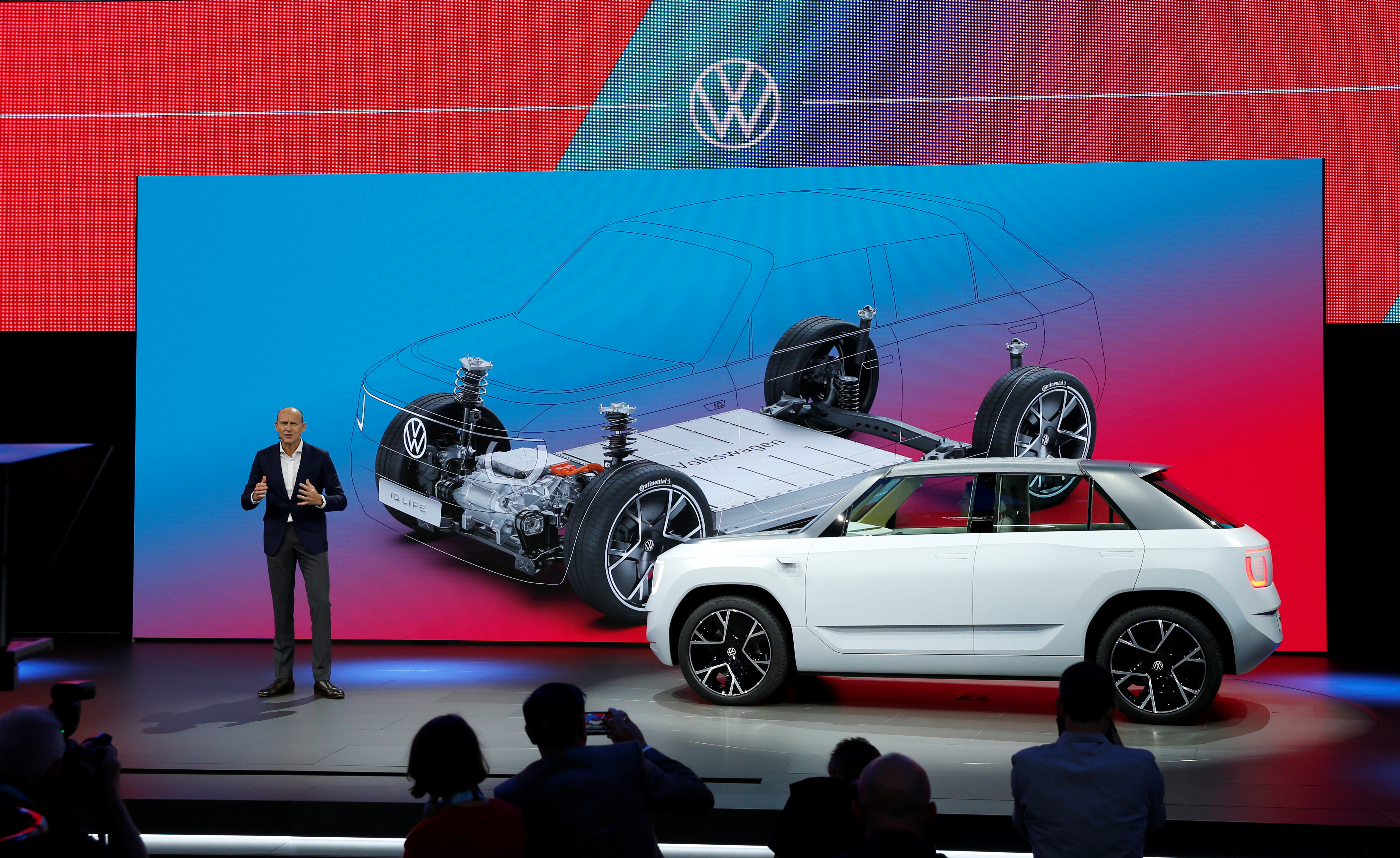 Presentación del Volkswagen ID. Life en el Salón de Munich, durante la IAA Mobility 2021