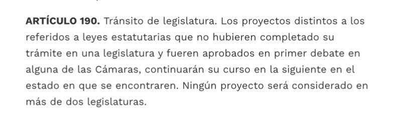 Artículo 190 de la Ley 5 de 1992.