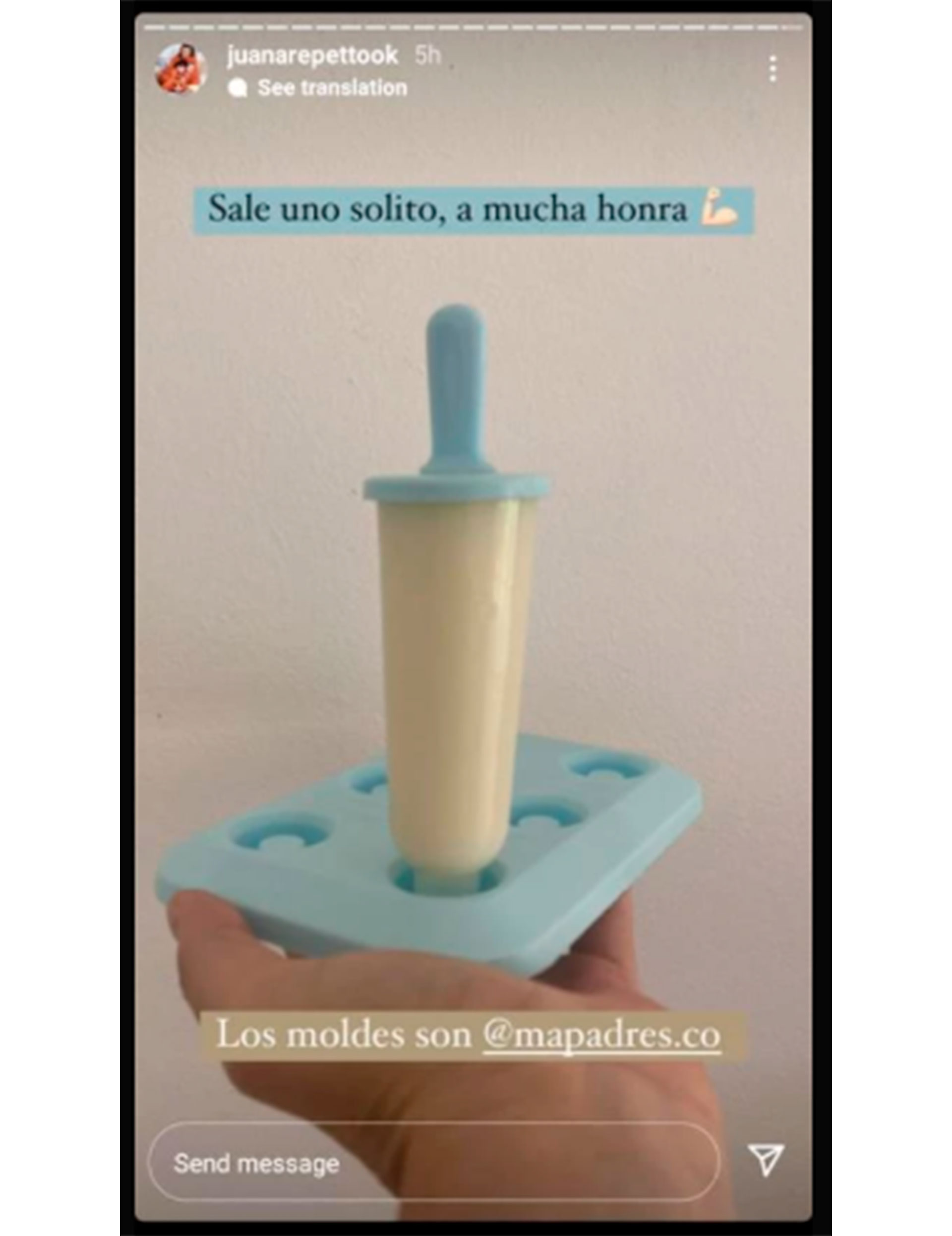 Los "helados de leche" por los que fue criticada Juana Repetto (Foto: Instagram)