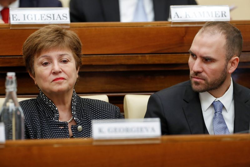 Georgieva y Guzmán, cuando el acuerdo con el FMI aún no se había concretado (Reuters)
