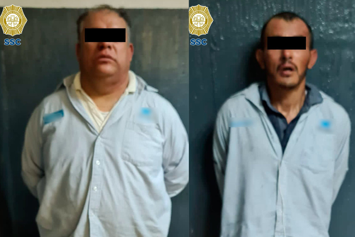 Dos de los involucrados fueron detenidos con un vehículo y un arma de fuego (Foto: SSC CDMX)