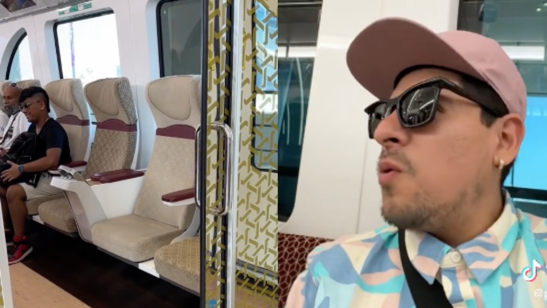 Young man compared the Qatar and Mexico metro (Screenshot/TikTok)