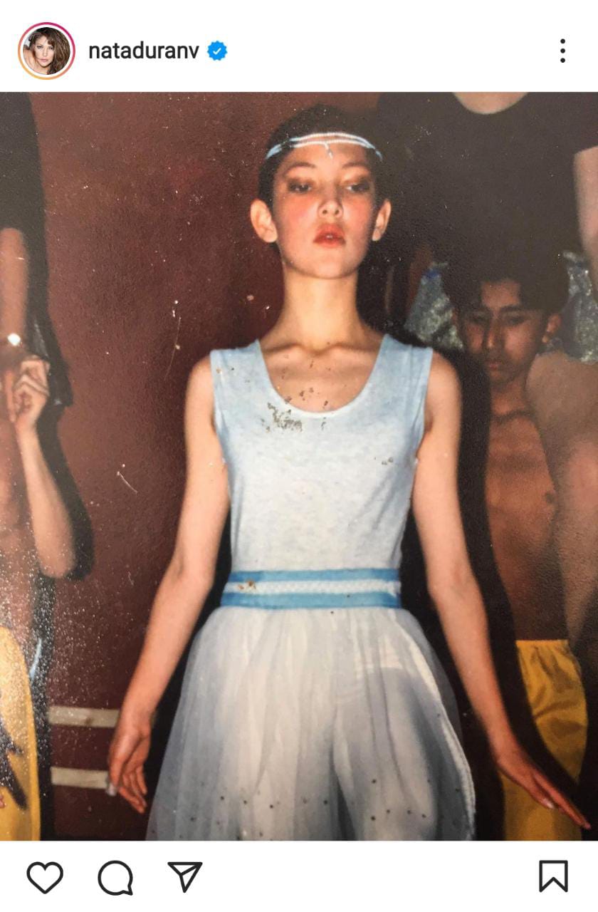 Natalia Durán compartió en sus redes sociales cómo se veía de niña cuando practicaba ballet. @nataduranv/Instagram