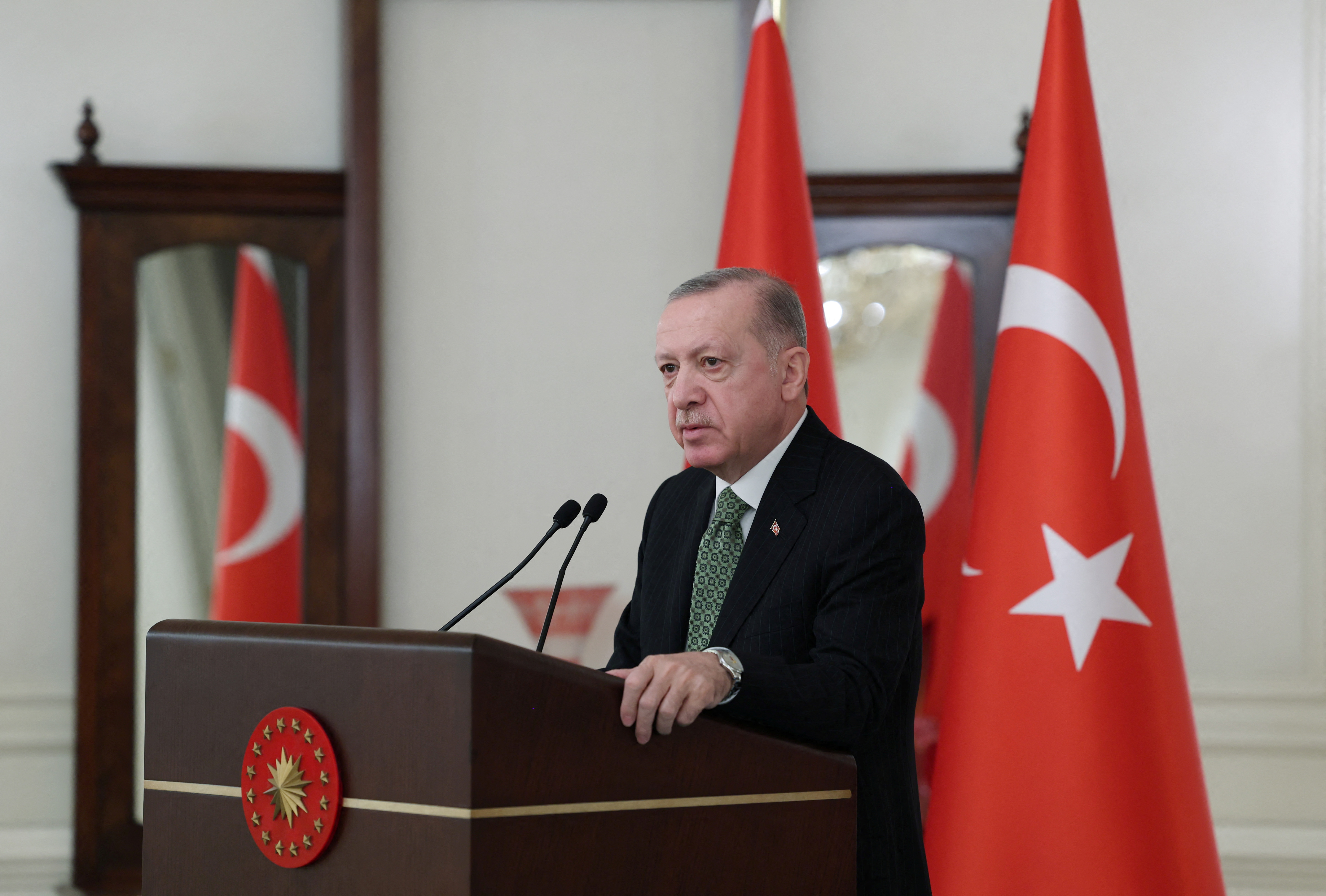 Foto de archivo del presidente de Turquía, Recep Tayyip Erdogan, en Ankara el 13 de enero de 2022 (REUTERS)