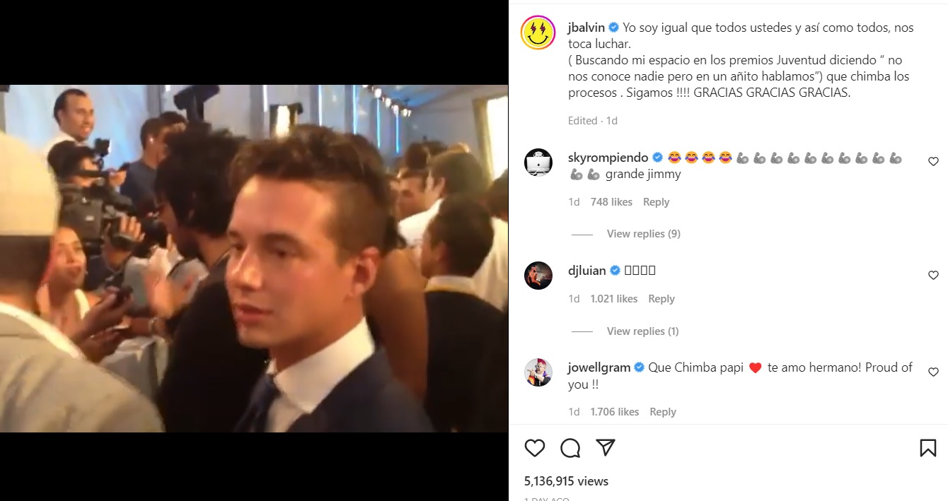 El nostálgico recuerdo de J Balvin cuando nadie lo conocía: “Soy igual que todos ustedes y así como todos, nos toca luchar”. Foto: Instagram @jbalvin