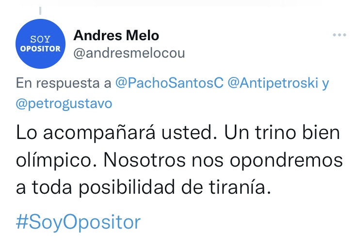 Twitter de Andrés Melo