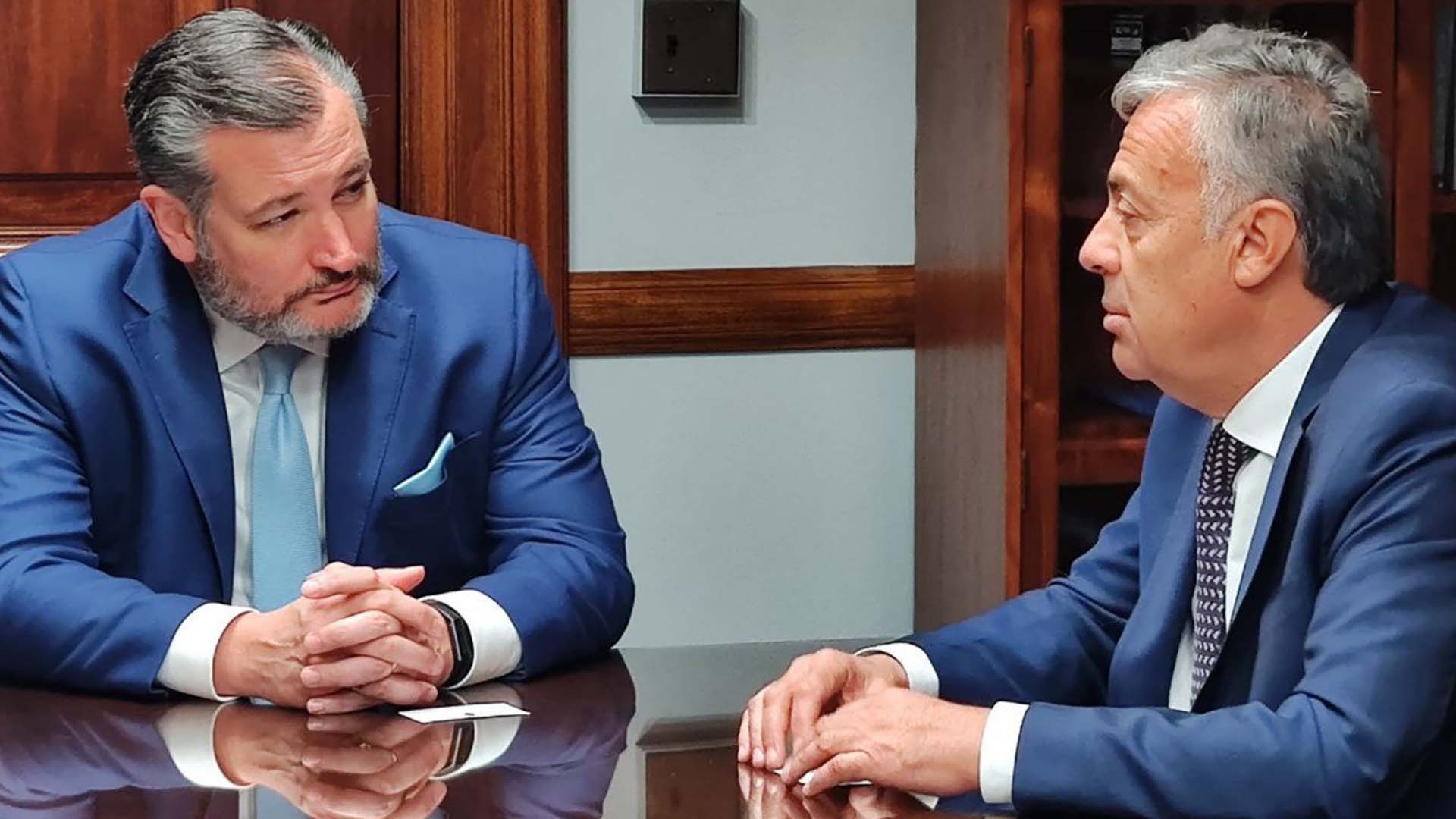 Alfredo Cornejo se reunió con Ted Cruz, el senador republicano de EEUU enfrentado con Cristina Kirchner